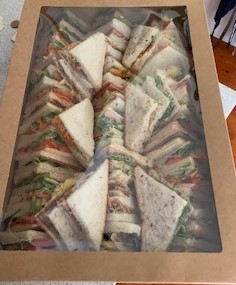 Selection of triangle-cut sandwiches