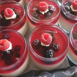 Berry Panna cotta in glasses